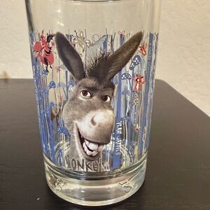 Donkey Shrek McDonalds Anchor Hocking Glass 2010 DreamWorks Collectible